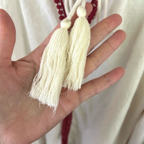 Sundance‎ Boho Embroidered Peasant Blouse XS 🪡🌸 Cottagecore Festival Top - Picture 9 of 9